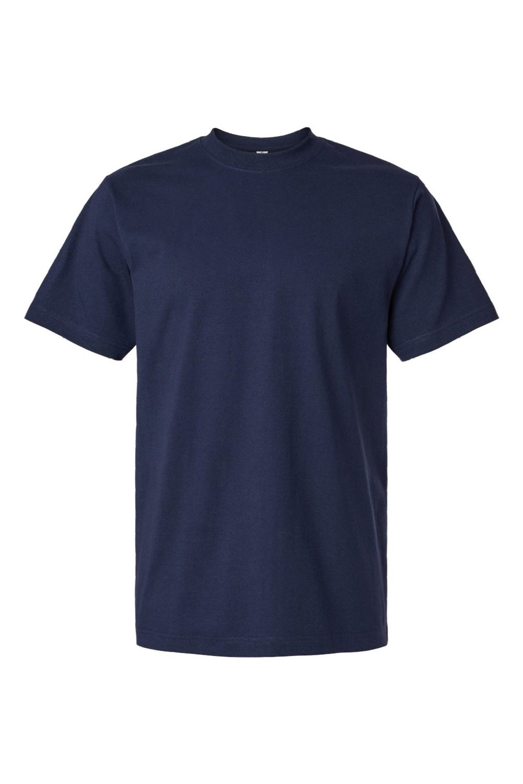 Tultex 299 Mens Street Short Sleeve Crewneck T-Shirt Navy Blue Flat Front
