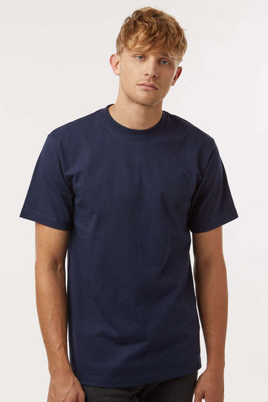 Tultex 299 Mens Street Short Sleeve Crewneck T-Shirt Navy Blue Model Front