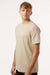 Tultex 299 Mens Street Short Sleeve Crewneck T-Shirt Sand Brown Model Side