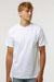 Tultex 299 Mens Street Short Sleeve Crewneck T-Shirt White Model Front