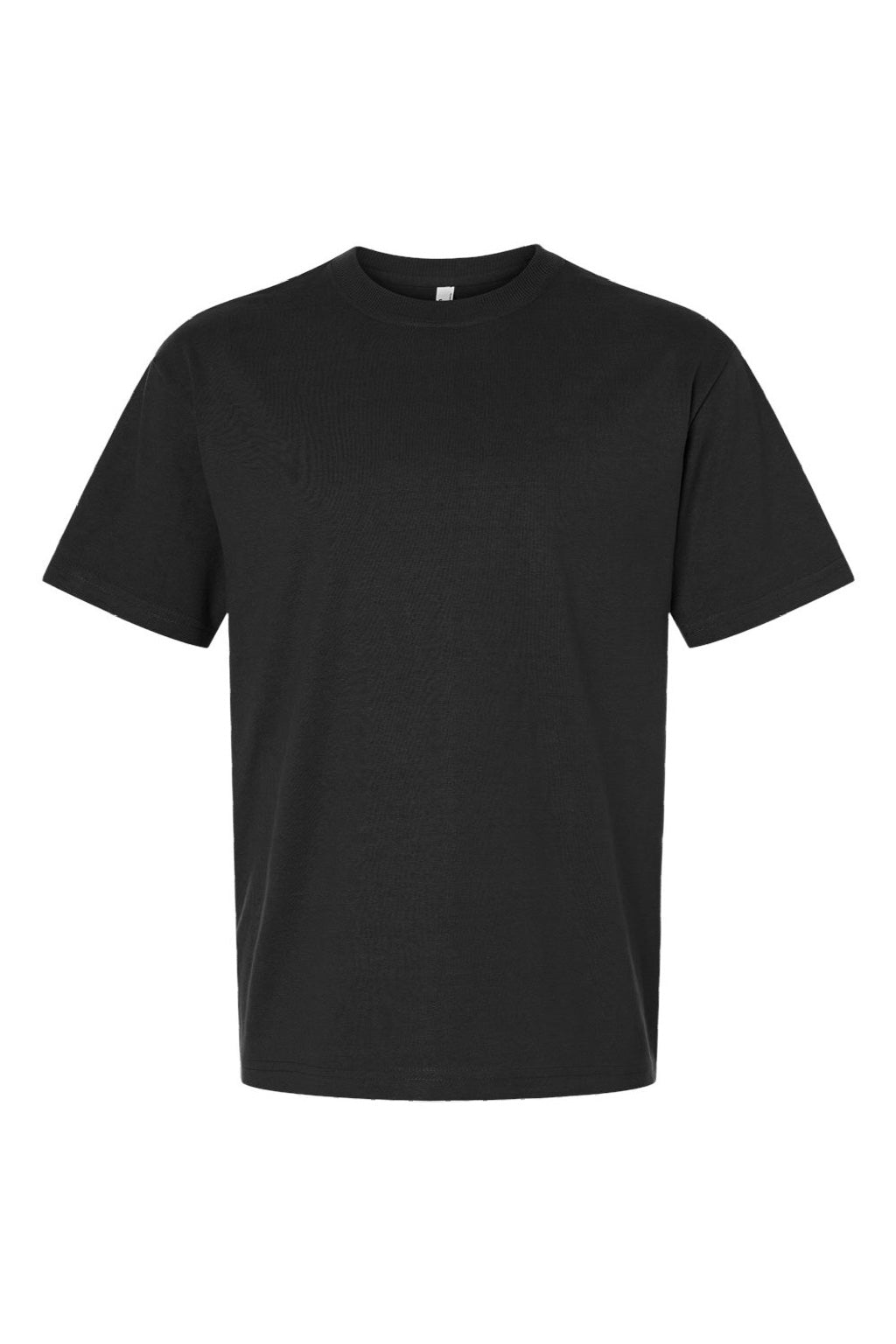 American Apparel 9001 Mens Super Heavyweight Short Sleeve Crewneck T-Shirt Black Flat Front