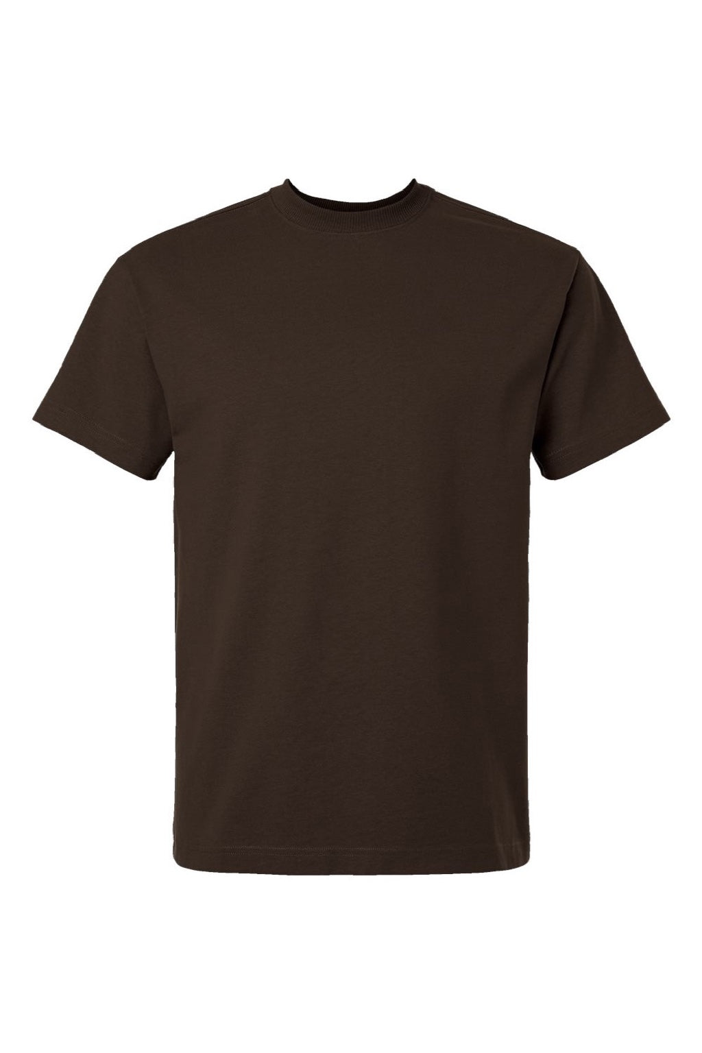 American Apparel 9001 Mens Super Heavyweight Short Sleeve Crewneck T-Shirt Brown Flat Front