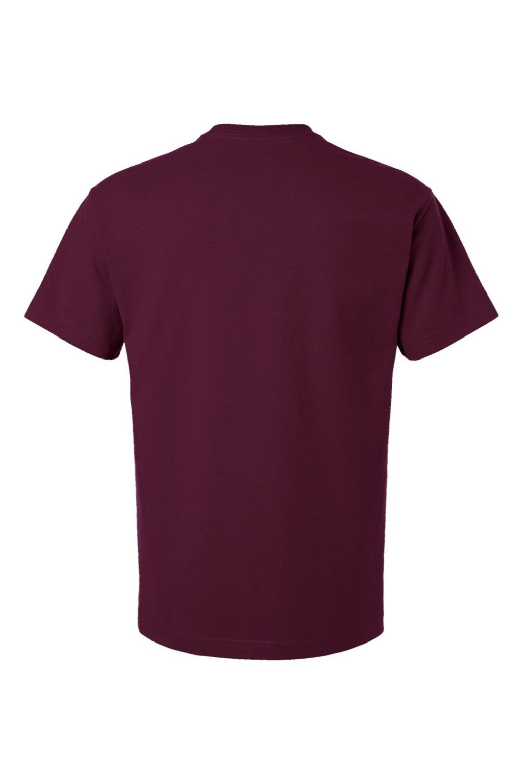 American Apparel 9001 Mens Super Heavyweight Short Sleeve Crewneck T-Shirt Burgundy Flat Back