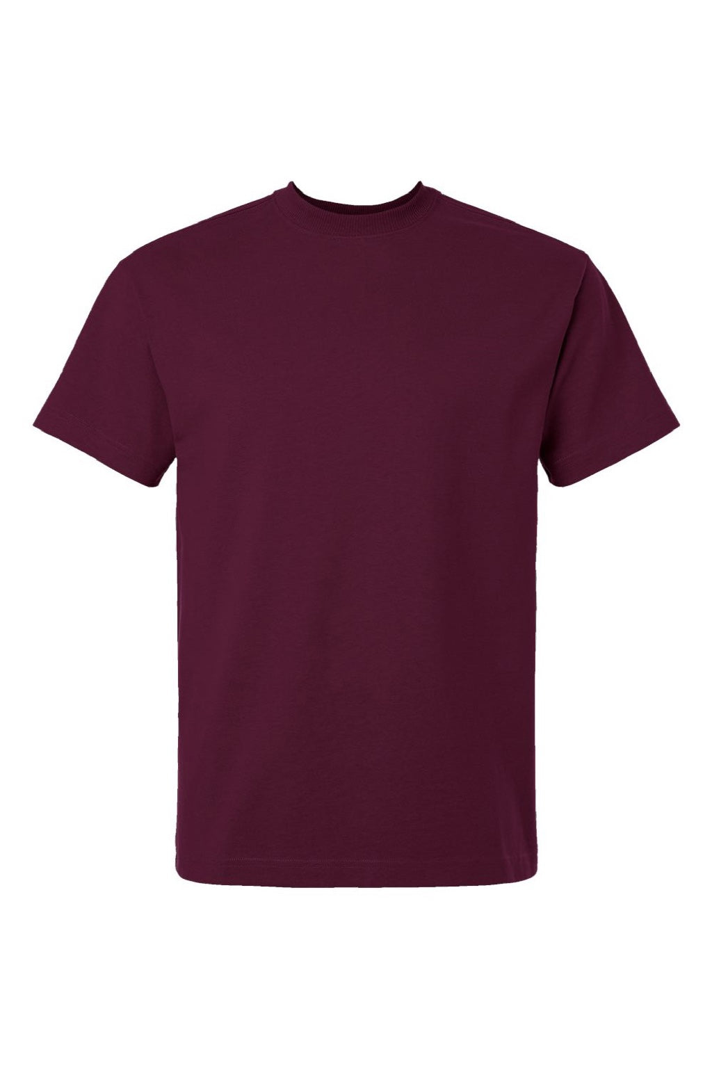 American Apparel 9001 Mens Super Heavyweight Short Sleeve Crewneck T-Shirt Burgundy Flat Front