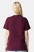 American Apparel 9001 Mens Super Heavyweight Short Sleeve Crewneck T-Shirt Burgundy Model Back