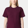 American Apparel Mens Super Heavyweight Short Sleeve Crewneck T-Shirt - Burgundy - New