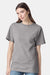 American Apparel 9001 Mens Super Heavyweight Short Sleeve Crewneck T-Shirt Gravel Grey Model Front