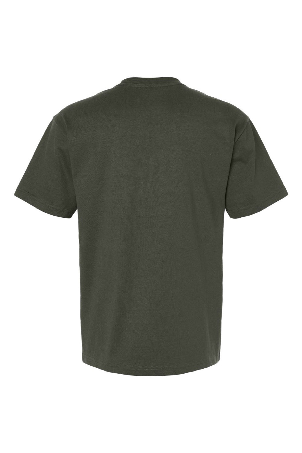 American Apparel 9001 Mens Super Heavyweight Short Sleeve Crewneck T-Shirt Lieutenant Green Flat Back