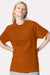 American Apparel 9001 Mens Super Heavyweight Short Sleeve Crewneck T-Shirt Rust Orange Model Front