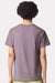 American Apparel 9001 Mens Super Heavyweight Short Sleeve Crewneck T-Shirt Smokey Violet Purple Model Back