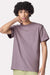 American Apparel 9001 Mens Super Heavyweight Short Sleeve Crewneck T-Shirt Smokey Violet Purple Model Front