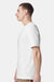 American Apparel 9001 Mens Super Heavyweight Short Sleeve Crewneck T-Shirt White Model Side