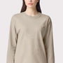 American Apparel Mens Super Heavyweight Long Sleeve Crewneck T-Shirt w/ Pocket - Bone - New