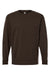 American Apparel 9410 Mens Super Heavyweight Long Sleeve T-Shirt w/ Pocket Brown Flat Front