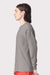 American Apparel 9410 Mens Super Heavyweight Long Sleeve T-Shirt w/ Pocket Gravel Grey Model Side
