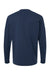 American Apparel 9410 Mens Super Heavyweight Long Sleeve T-Shirt w/ Pocket Sea Blue Flat Back