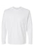 American Apparel 9410 Mens Super Heavyweight Long Sleeve T-Shirt w/ Pocket White Flat Front