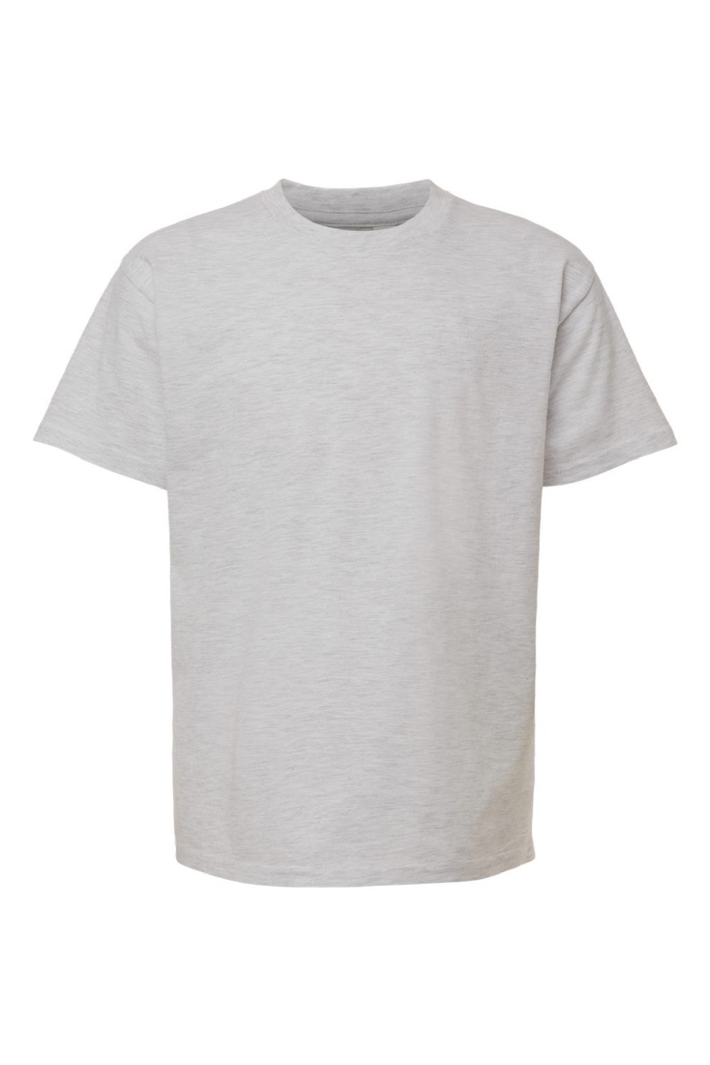American Apparel 2001Y Youth Fine Jersey Short Sleeve Crewneck T-Shirt Ash Grey Flat Front