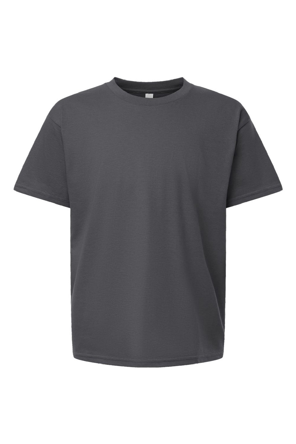 American Apparel 2001Y Youth Fine Jersey Short Sleeve Crewneck T-Shirt Asphalt Grey Flat Front