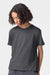American Apparel 2001Y Youth Fine Jersey Short Sleeve Crewneck T-Shirt Asphalt Grey Model Front
