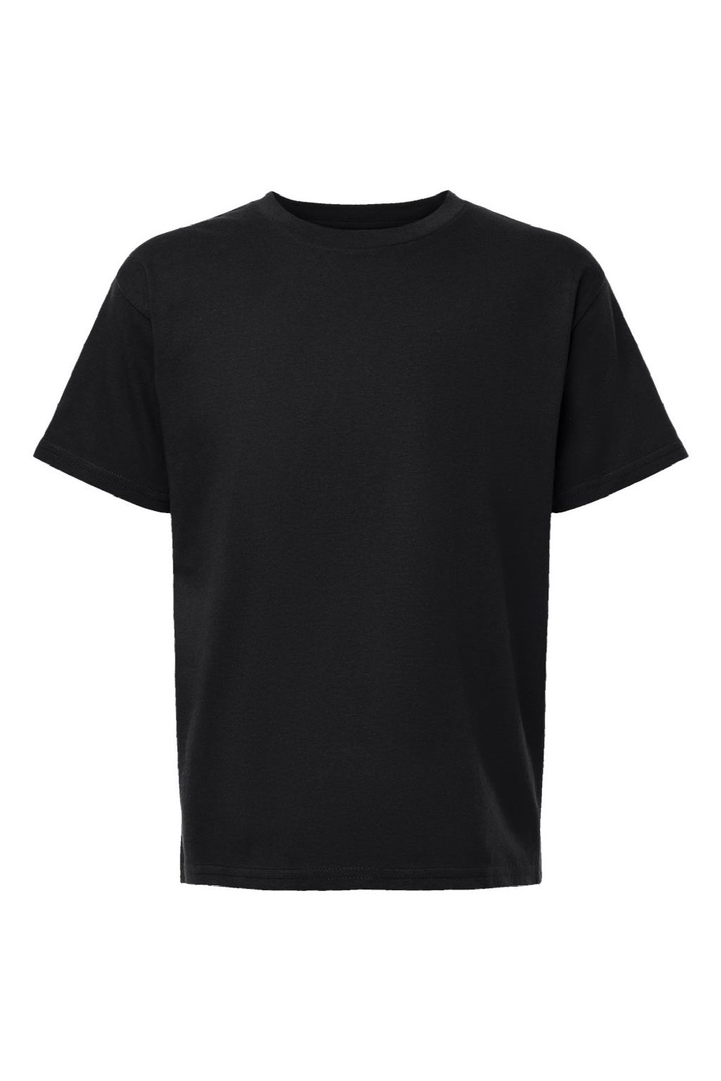 American Apparel 2001Y Youth Fine Jersey Short Sleeve Crewneck T-Shirt Black Flat Front