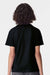 American Apparel 2001Y Youth Fine Jersey Short Sleeve Crewneck T-Shirt Black Model Back