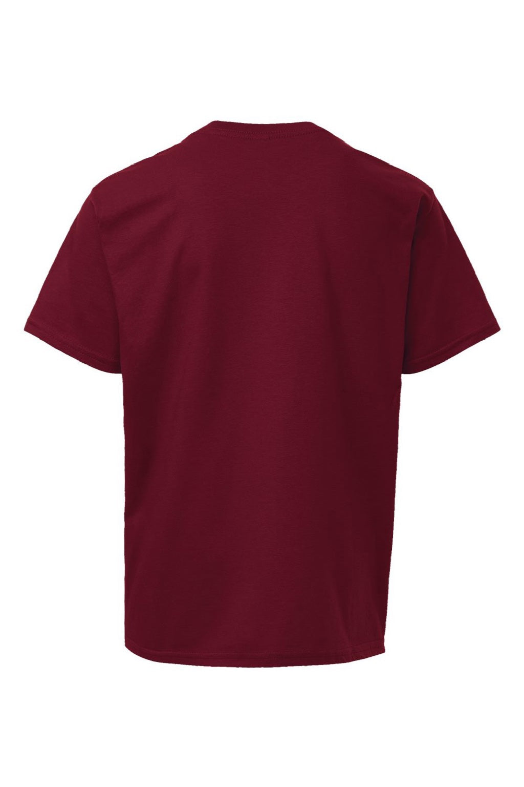 American Apparel 2001Y Youth Fine Jersey Short Sleeve Crewneck T-Shirt Cranberry Red Flat Back