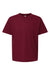 American Apparel 2001Y Youth Fine Jersey Short Sleeve Crewneck T-Shirt Cranberry Red Flat Front