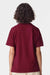 American Apparel 2001Y Youth Fine Jersey Short Sleeve Crewneck T-Shirt Cranberry Red Model Back
