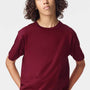 American Apparel Youth Fine Jersey Short Sleeve Crewneck T-Shirt - Cranberry Red - New