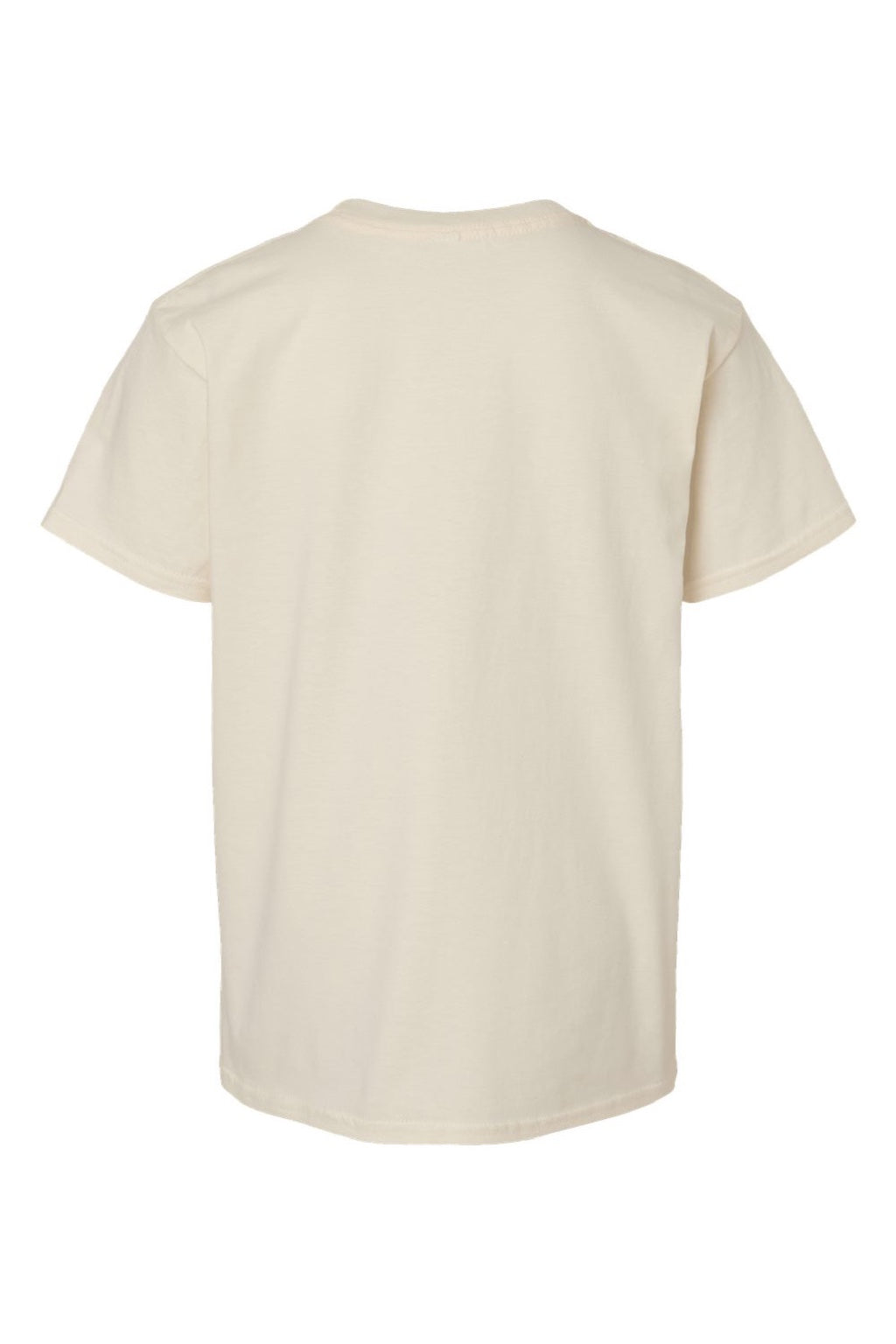 American Apparel 2001Y Youth Fine Jersey Short Sleeve Crewneck T-Shirt Cream Flat Back