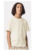 American Apparel 2001Y Youth Fine Jersey Short Sleeve Crewneck T-Shirt Cream Model Front
