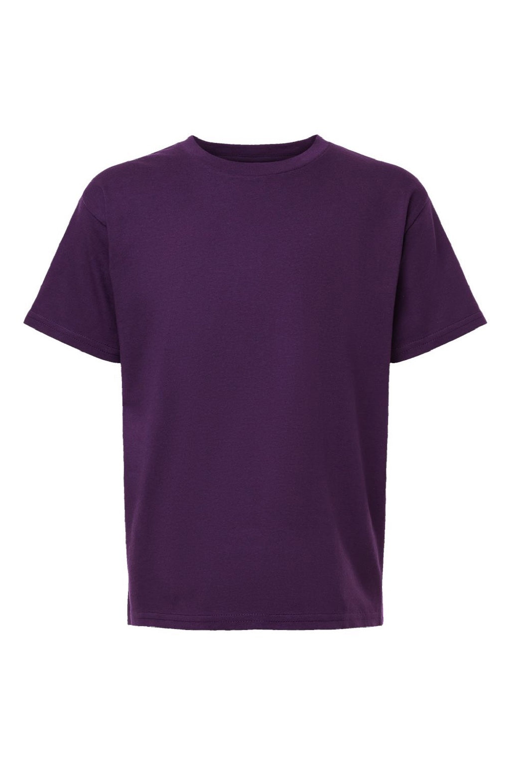 American Apparel 2001Y Youth Fine Jersey Short Sleeve Crewneck T-Shirt Eggplant Purple Flat Front