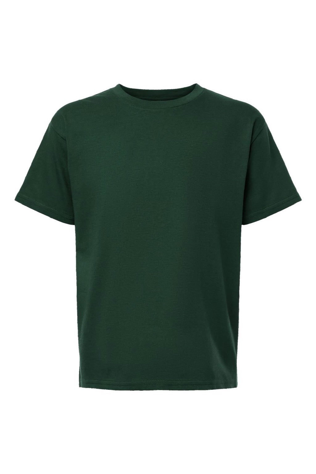American Apparel 2001Y Youth Fine Jersey Short Sleeve Crewneck T-Shirt Forest Green Flat Front