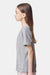 American Apparel 2001Y Youth Fine Jersey Short Sleeve Crewneck T-Shirt Heather Grey Model Side