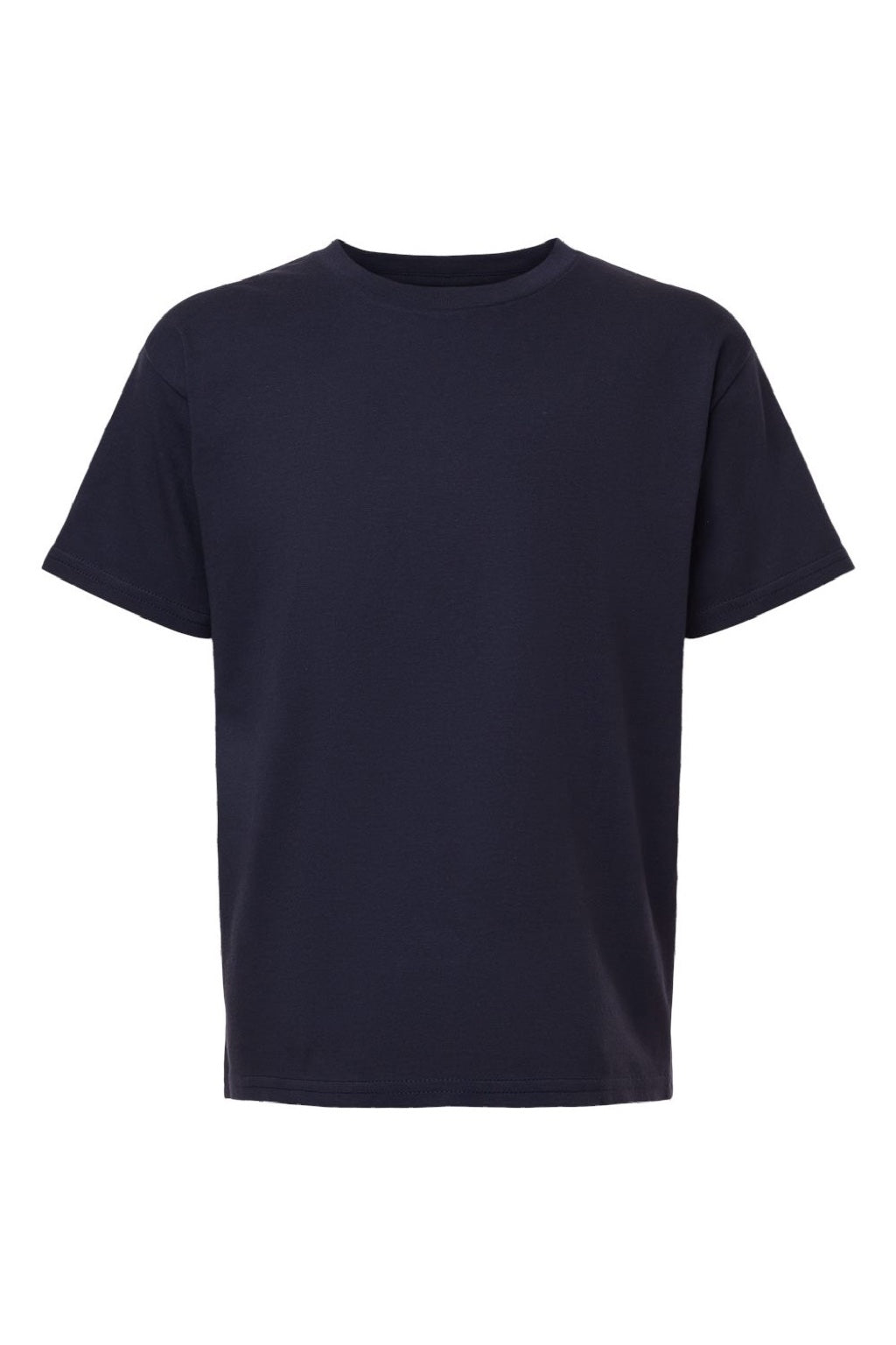 American Apparel 2001Y Youth Fine Jersey Short Sleeve Crewneck T-Shirt Navy Blue Flat Front