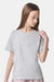 American Apparel 2001Y Youth Fine Jersey Short Sleeve Crewneck T-Shirt New Silver Grey Model Front