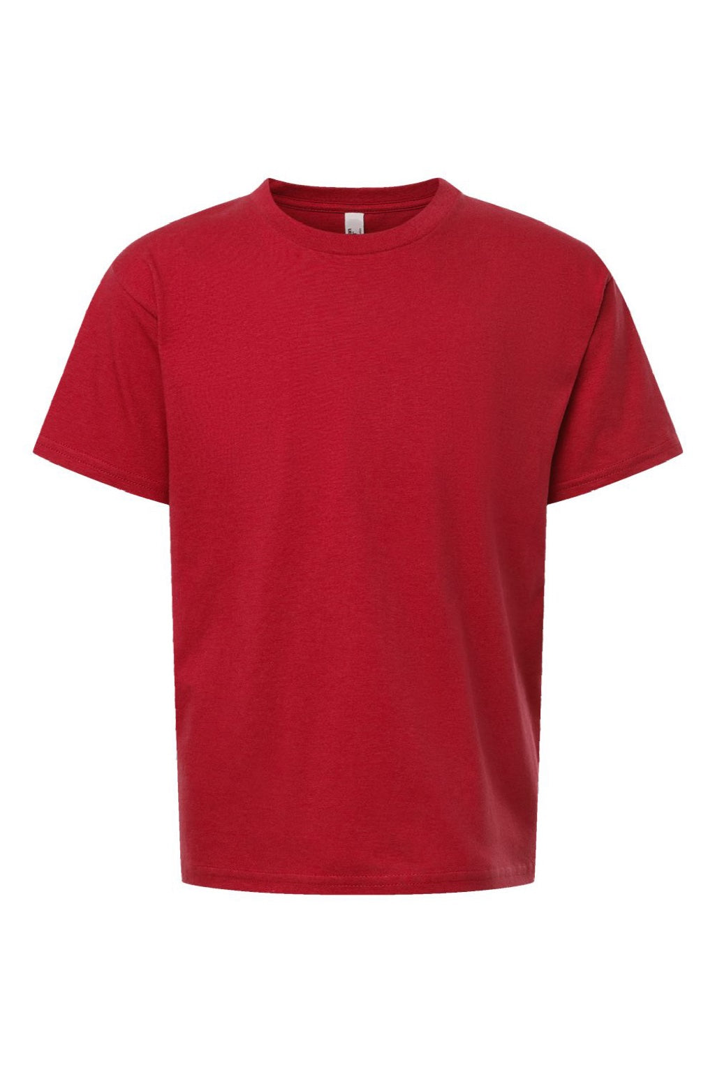 American Apparel 2001Y Youth Fine Jersey Short Sleeve Crewneck T-Shirt Red Flat Front