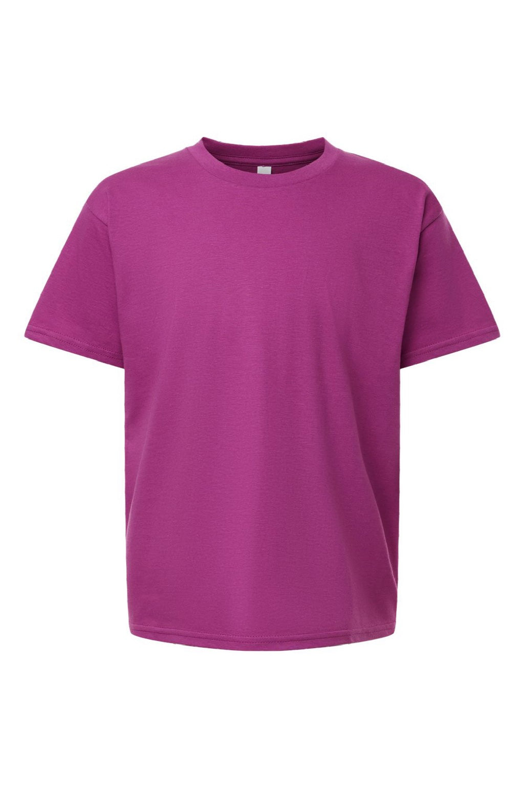 American Apparel 2001Y Youth Fine Jersey Short Sleeve Crewneck T-Shirt Super Pink Flat Front
