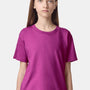 American Apparel Youth Fine Jersey Short Sleeve Crewneck T-Shirt - Super Pink - New