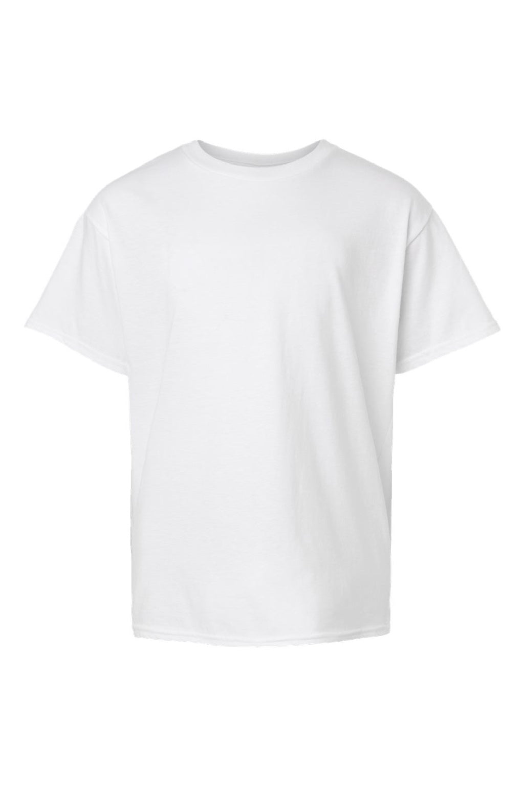 American Apparel 2001Y Youth Fine Jersey Short Sleeve Crewneck T-Shirt White Flat Front