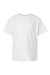 American Apparel 2001Y Youth Fine Jersey Short Sleeve Crewneck T-Shirt White Flat Front