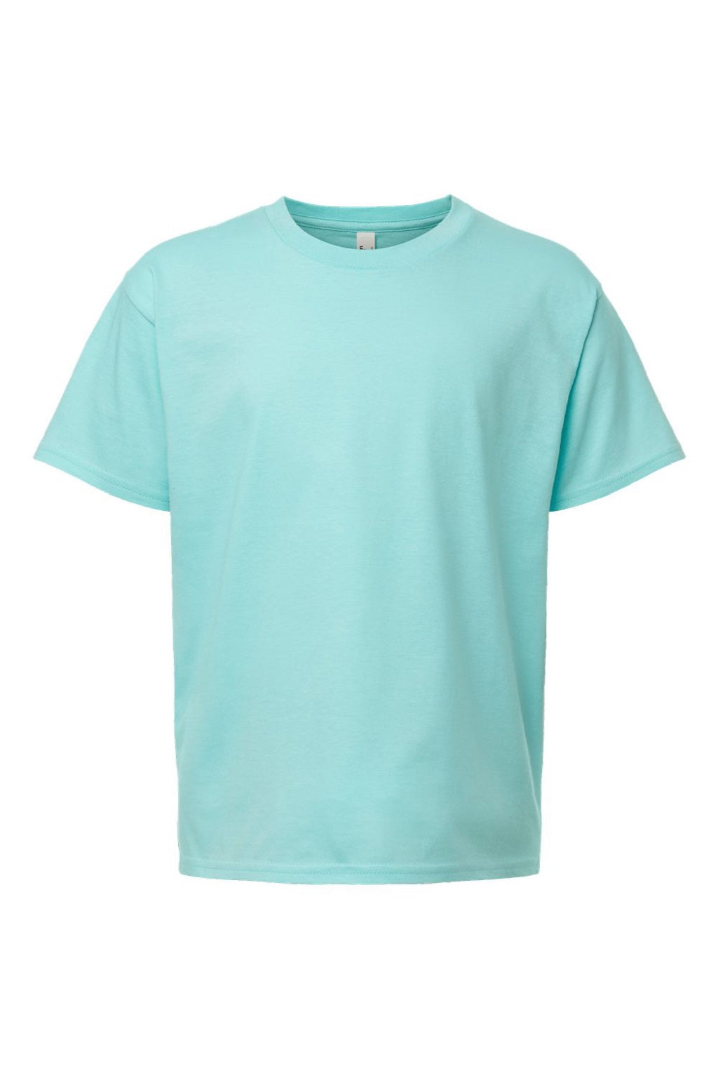 American Apparel 2001Y Youth Fine Jersey Short Sleeve Crewneck T-Shirt Celadon Blue Flat Front