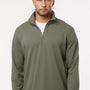 Independent Trading Company Mens Perform 1/4 Zip Sweatshirt - Pine Green - New