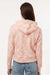 MV Sport W24105 Womens Maddie Floral Print Hooded Sweatshirt Hoodie Cameo Pink Model Back