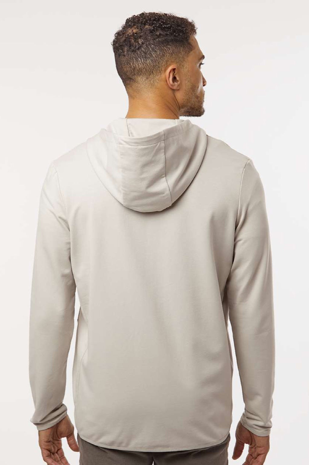 Independent Trading Company EXP30PZ Mens Perform Full Zip Hooded Sweatshirt Hoodie w/ Pockets Smoke Model Back