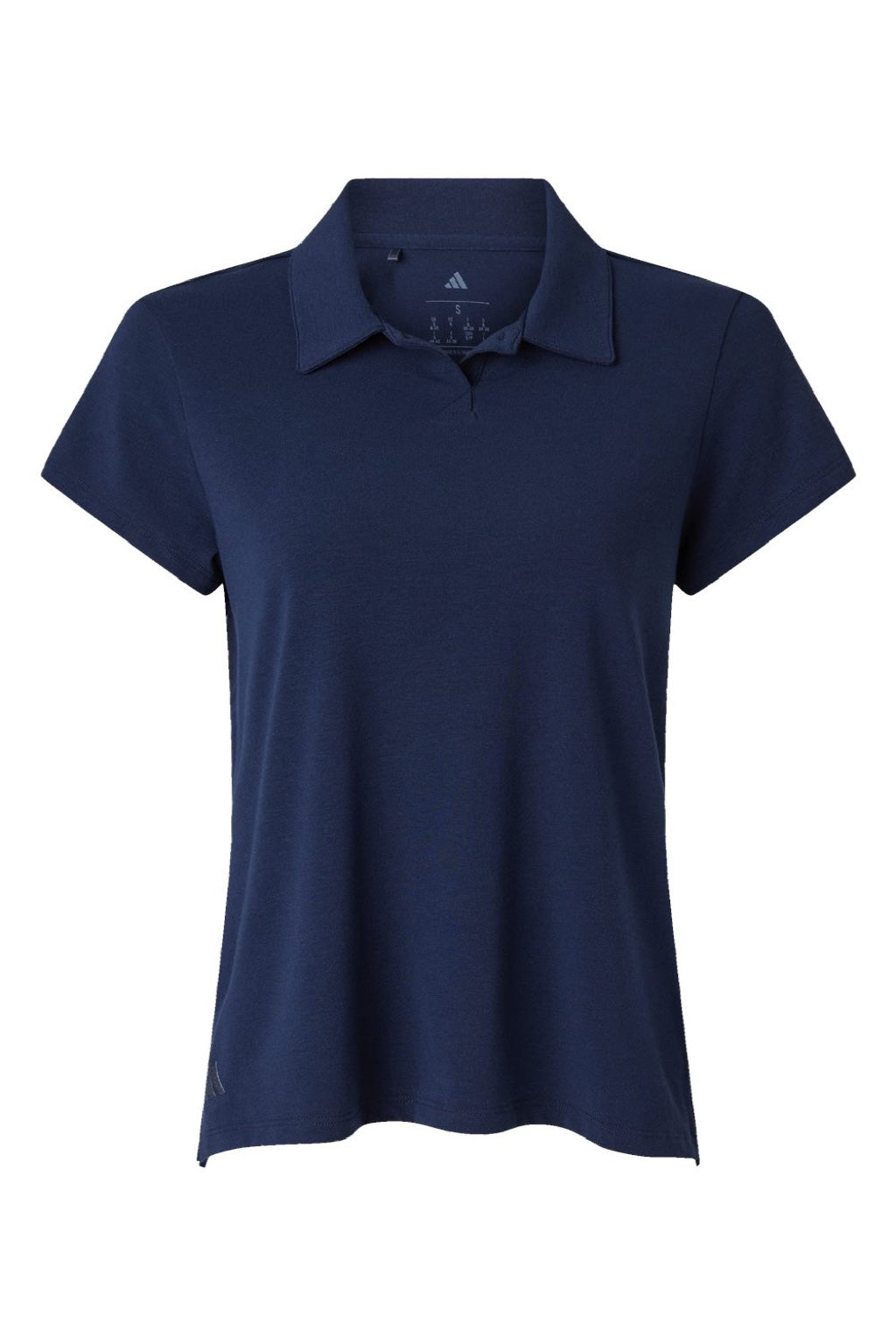 Adidas A690 Womens Short Sleeve Polo Shirt Collegiate Navy Blue Flat Front