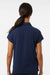 Adidas A690 Womens Short Sleeve Polo Shirt Collegiate Navy Blue Model Back