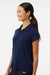 Adidas A690 Womens Short Sleeve Polo Shirt Collegiate Navy Blue Model Side