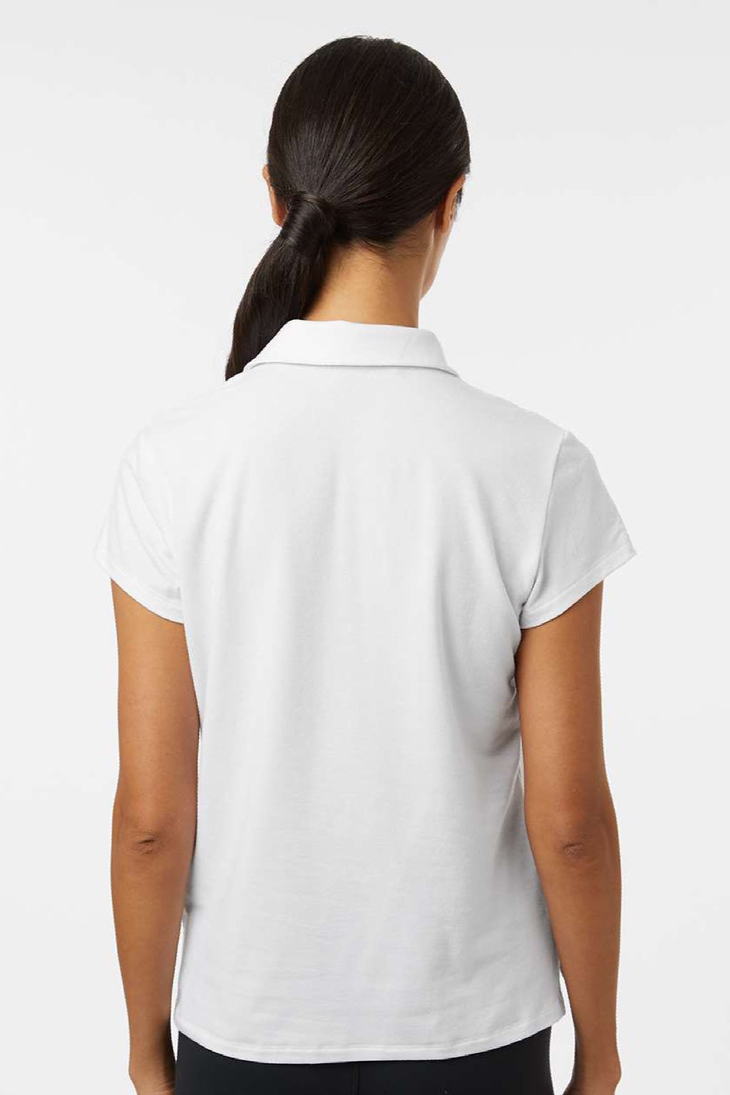 Adidas A690 Womens Short Sleeve Polo Shirt White Model Back